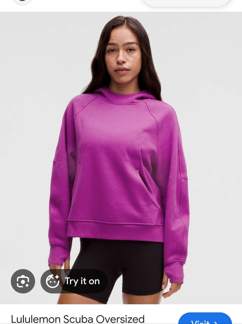 lululemon athletica Vivid Plum Relaxed Scuba Hoodie Size M/L